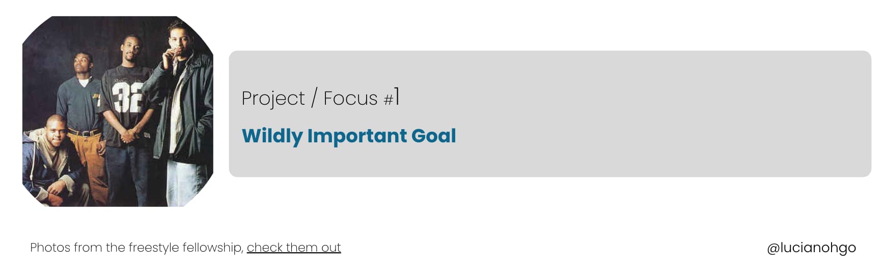 An effective team with the four people together as a single group. Focusing on one Wildly Important Goal